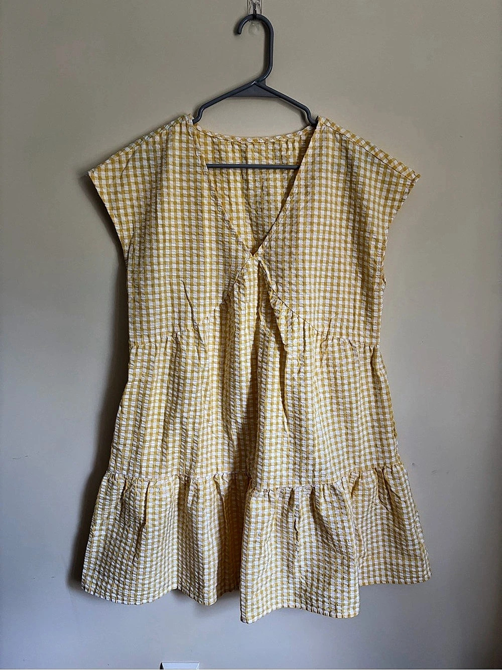 Yellow & White Mini Dress Like New